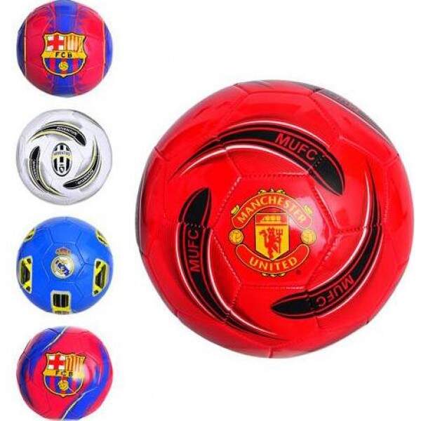 М'яч футбольний EV 3162 (30шт) розмір 5, ПВХ 1,6мм, 2 шари, 32 панелі, 300-320г, 5 видів (клуби) (шт.)