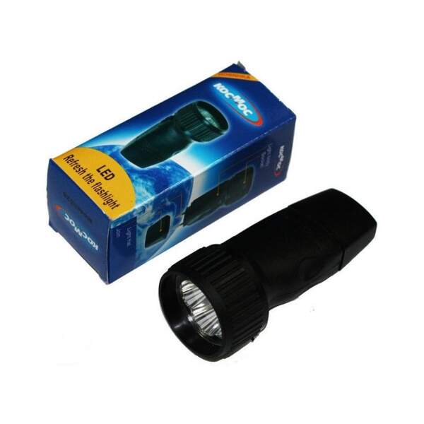 Ліхтарик №528-5 космос акумуляторний пластиковий чорний 5 ламп у коробці (120) (шт.)