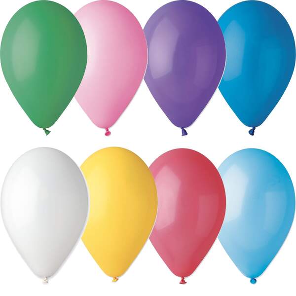 Повітряні кульки (100шт/упак) однотонні,А80 (21см) (шт.)