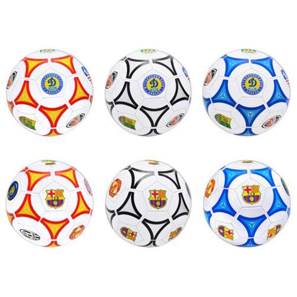 М'яч футбольний EV 3164 (30шт) розмір 5, ПВХ 1,6мм, 2 шари, 32 панелі, 300-320г, 2 види (клуби)-3 ко (шт.)