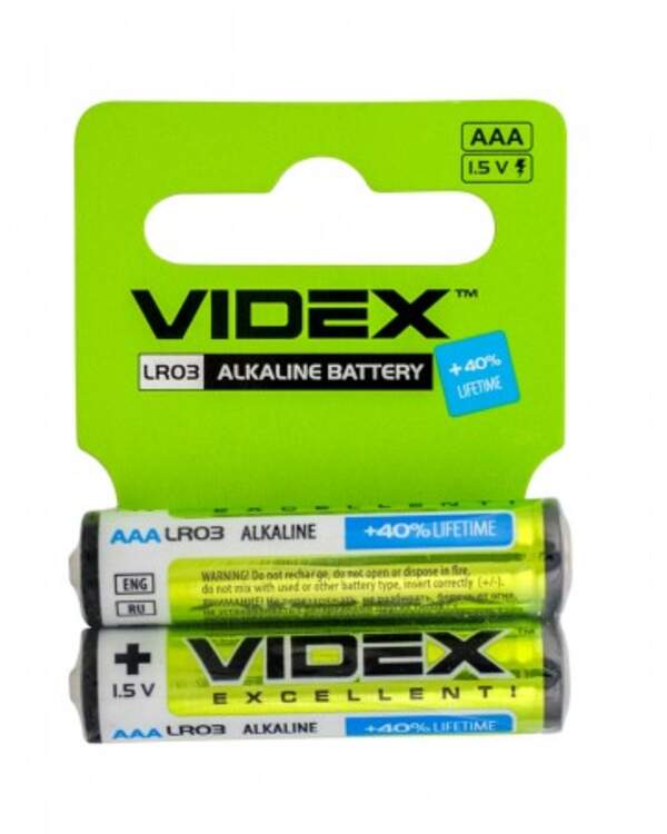 батарейка  Videx  LR3 /2 shrink  (teh)/720/60 (шт.)