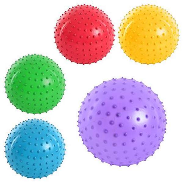 М'яч масажний MS 0021 (250шт) 3 дюйми, ПВХ, 20г, 6 кольорів (шт.)
