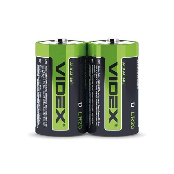 батарейка  Videx  LR20 /2 shrink  (teh) /12/144/ (шт.)