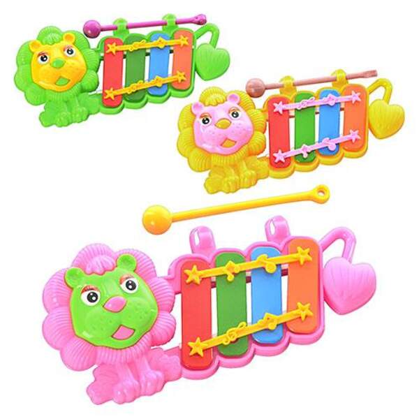 Ксилофон 8810A (720шт) лев, паличка, 3 кольори, в кульку, 15-7-1,5см (шт.)